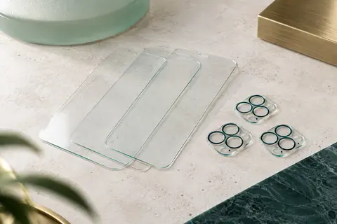 Lot de verres trempés transparents pour l’écran et les objectifs arrière de l’iPhone 14